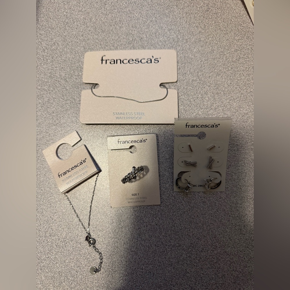Francesca's Silver Jewelry Set